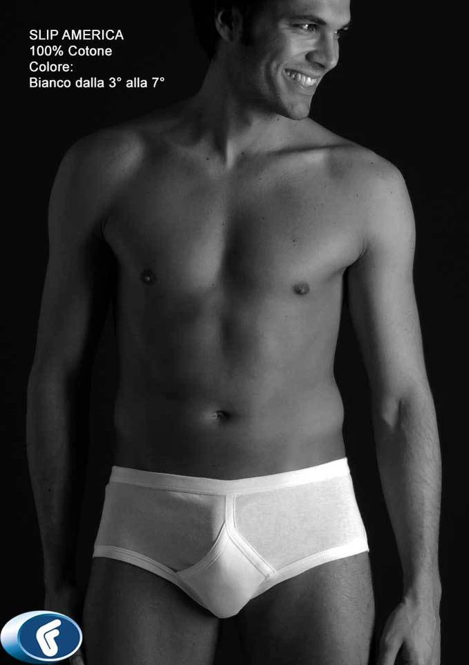 3 pezzi mutanda slip alto classico aperto puro cotone marca fragi made in italy  - Immagine 1 di 1