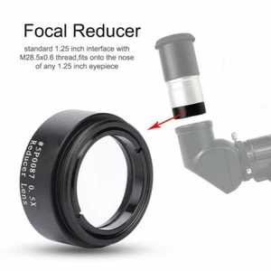 Datyson 1.25 Inch 0.5X Reducer Thread M28 Lens Accessory for Telescope Eyepiece - Picture 1 of 9