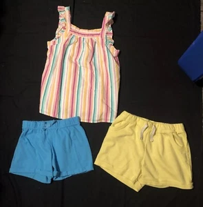 Mädchen Größe 7/8 (3) Stück Set 2 Shorts & 1 Shirt Wonder Nation/365 Kinder #990 - Bild 1 von 22
