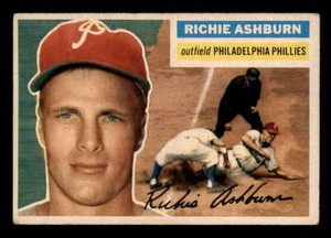 1956 Topps #120A Richie Ashburn Grey Backs Phillies EX (5) 