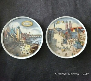 KURT HAMMER WALL PLATES PLAQUES LOT OF 2 GERMANY 1970s MUNCHEN MUNICH VTG - Picture 1 of 8