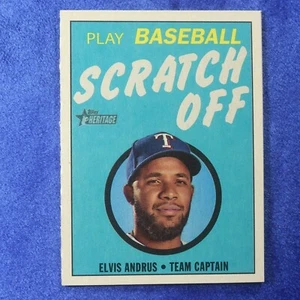 2019 Topps Heritage #21: Elvis Andrus [Scratch Off] (INS-199) - Picture 1 of 1