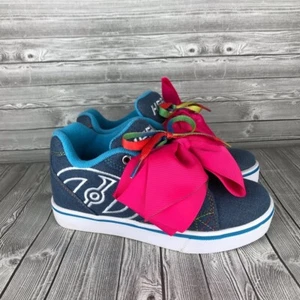 Heelys x JoJo Siwa Girls Size 2 Propel denim skate Sneakers shoes - Picture 1 of 12