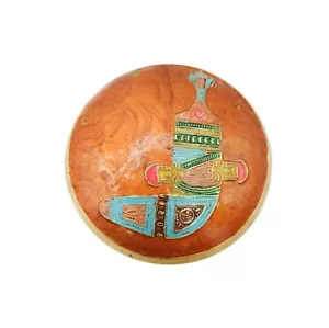 Vintage Cloisonne Brass Round Trinket Box with Lid For Jewelry Unique Gift - Picture 1 of 24