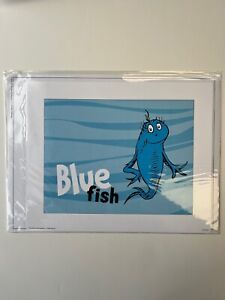 Dr. Seuss "Blue Fish" - Art Print