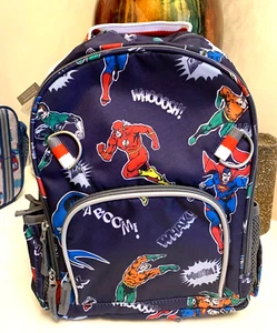 School Pottery barn PRE K Justice Superman Batman marvel hero Backpack mini 🚀@ - Picture 1 of 12