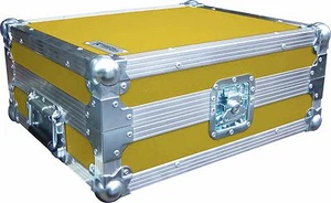 Technics SL1210 Turntable DJ Deck Swan Flight Case (Yellow Rigid PVC) - Picture 1 of 7