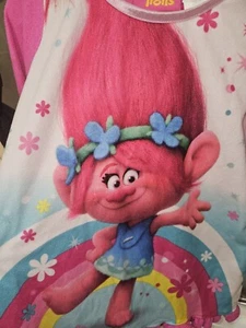 Trolls Pajama Fleece Top Size 7-8 - Picture 1 of 5