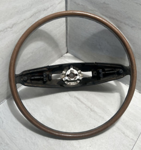 1968 Ford Thunderbird T-Bird Deluxe Steering Wheel Faux wood Grain & Chrome