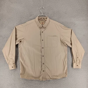 Red Head Shirt Mens XL Tan Long Sleeve Pocket Button Down Shirt - Picture 1 of 10