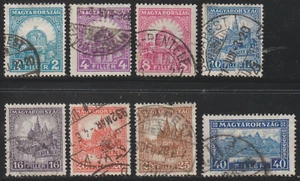 Hungary 1926-27 SC# 404 - 414 - Eight different stamps - Used Lot # 18 - Picture 1 of 2