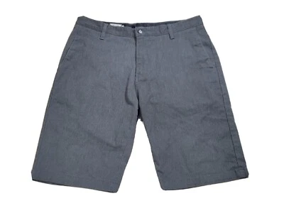 Volcom Men's 34 Shorts Skater Surfer Chino Gray Pockets Casual Stretch Thigh - Image 1 of 4