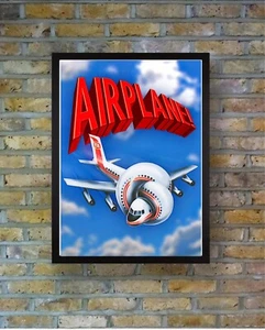 CLASSIC "Airplane" Cinema Release Poster 1980  Fine Art A3 Framed Retro Poster - Picture 1 of 3