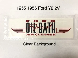 1955 1956 Ford V8 Y8 Y Block Oil Bath Air Cleaner Decal Sticker - Picture 1 of 3
