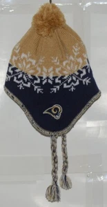 Reebok NFL Team Apparel Licensed Los Angeles Rams Dark Blue Womens Knit Cap - Picture 1 of 8