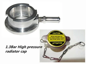 Aluminum Weld On Filler Neck ID1.25in. & 1.3Bar Radiator Cap Performance Racing - Picture 1 of 8