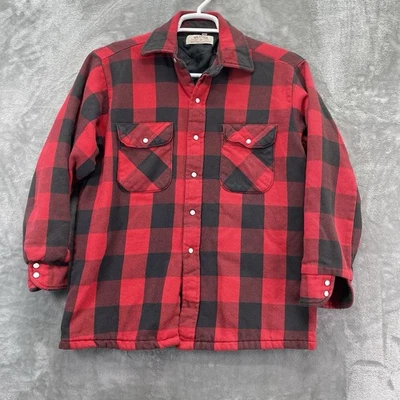 True Vintage Mr. Leggs Flannel jacket men medium Insulated Pearl Snap 60s 70s - Image 1 of 4