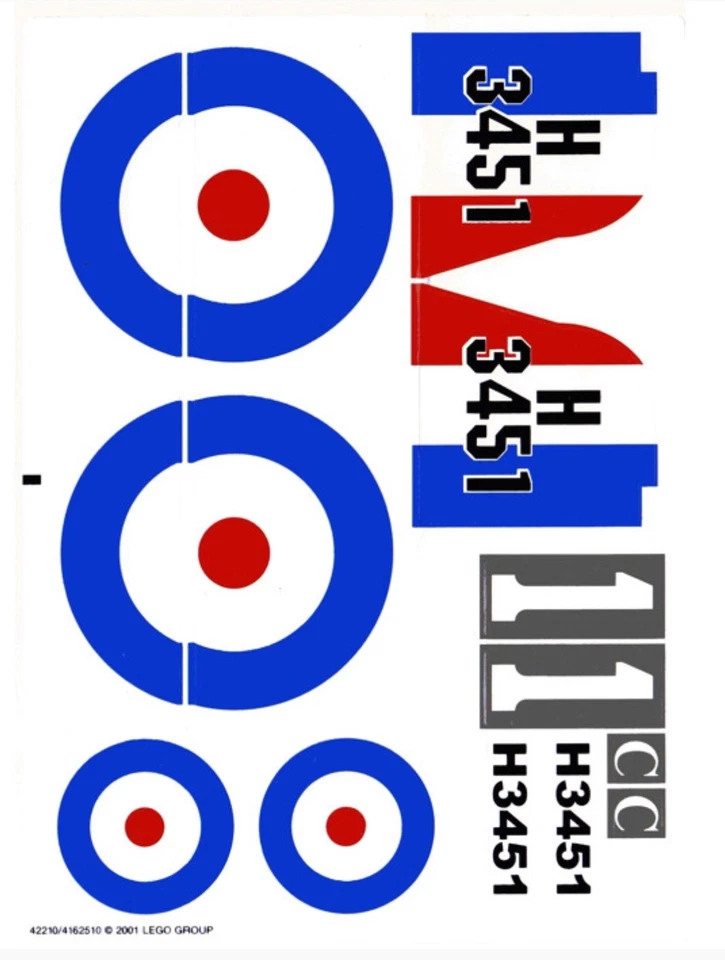 NUEVO Lego 3451 Hoja de Pegatinas SOLO Pegatinas Piezas Juego Genuino Original Foto 1 de 1