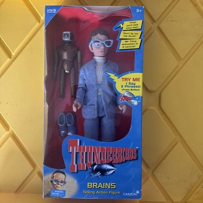 Figura de acción parlante Thunderbirds: Brains 12" Vivid 1999 Carlton Foto 1 de 4