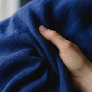 Cosmic Cobalt Linen Fabric by the Yard | Material for Sewing, Upholstery & Decor - Picture 1 of 10