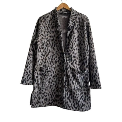 Maurice’s Women’s Large Leopard Print 2 Button Pea Coat - Image 1 of 4
