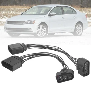 2Pcs 14 to 10 Pin Xenon HID Headlight Connector Adapter Plug For 2015 VW Jetta - Picture 1 of 12