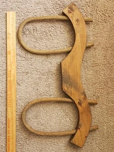Vintage Doppeljoch Holz Shaker Stil primitiv 23" rustikal Kalb Bauernhof Tier - Bild 1 von 4