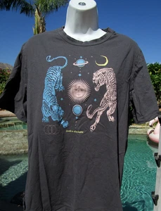 100% cotton sun tigers SS T-shirt top dark gray Men's L/XL 44" chest mystical - Picture 1 of 3