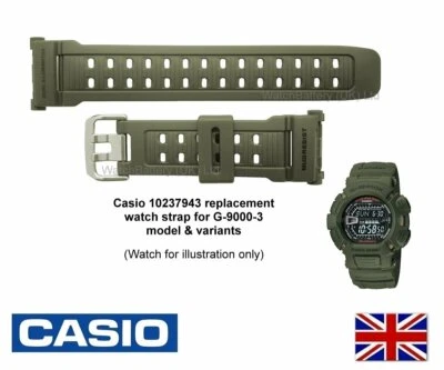 Cinturino per orologio originale CASIO G-9000 G-9000-3 G-9000-3 V Mudman verde scuro