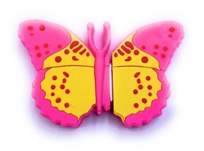 Clé USB Papillon Rose 8 Go 16 Go 32 Go 64 Go 2.0 / 3.0 - Photo 1/2