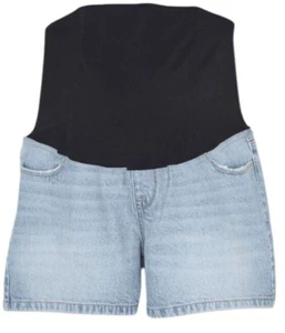 Isabel Women Shorts Maternity Super Stretch Crossover Panel 4.5" Inseam 2 NEW FS - Picture 1 of 4
