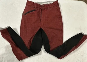Vintage rot schwarz Kentucky Sport Reiten Hose Reithose Damen 12 - Bild 1 von 10