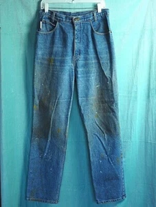 Pendleton Canada High Waist Blue Jeans 33x32 Paint Distressed Grunge Womens 14 - Picture 1 of 11