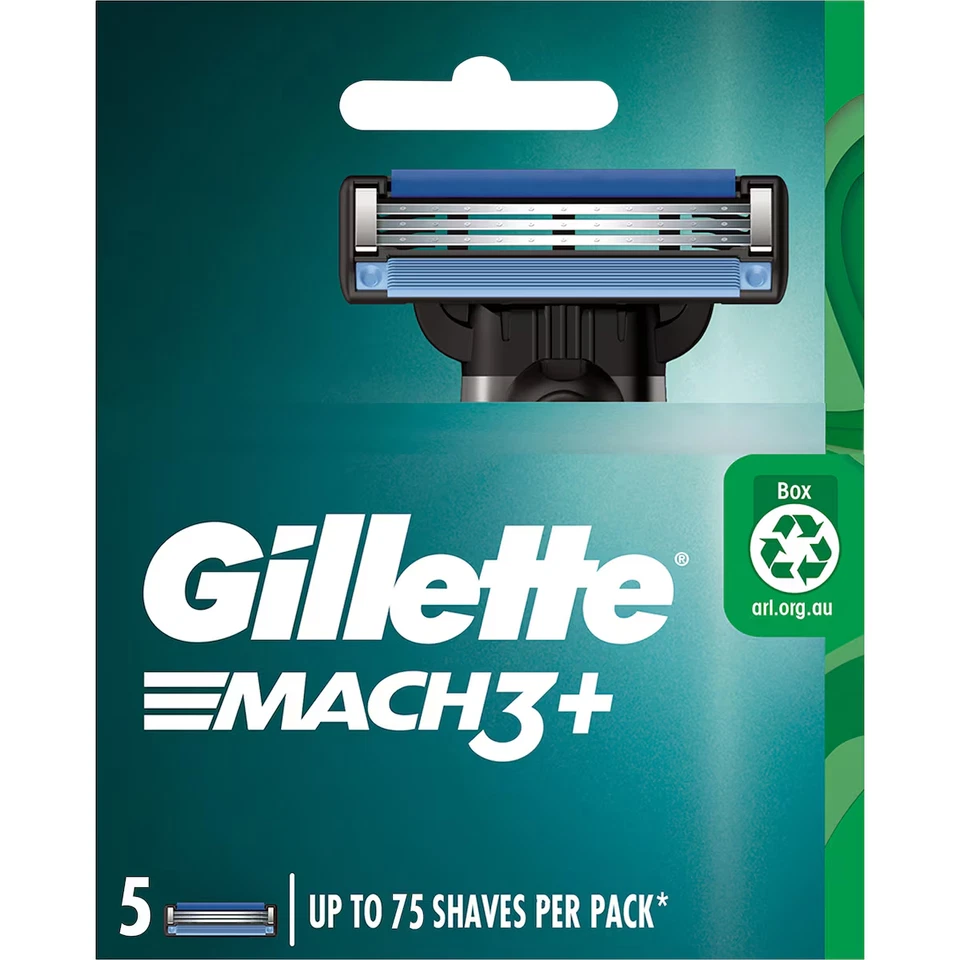 Gillette Mach 3 Replacement 4 Cartridges Extra Lubricating Strip