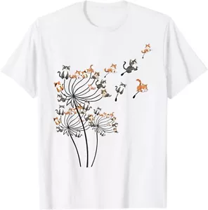 Cat Shirt Cat Shirts For Women Girls Cute Dandelion T-Shirt Hoodie - Picture 1 of 12