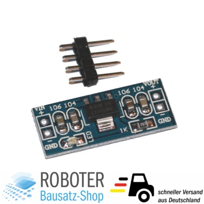Mini Step Down Modul AMS1117 6.5V-12V auf 5V Spannungsregler Arduino Raspberry