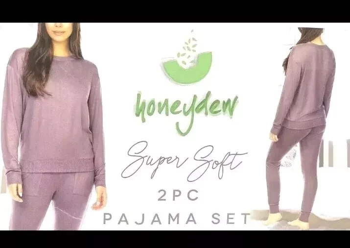 Nuevo sin etiquetas Conjunto de pijama jersey súper suave rosa talla S Honeydew para mujer $65 EE088 Foto 1 de 3