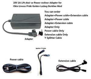 SOFÁ ELÉCTRICO SILLÓN RECLINABLE SILLA ELEVADORA CARGADOR DE TRANSFORMADOR DE POTENCIA LIMOSS PRIDE OKIN - Imagen 1 de 30