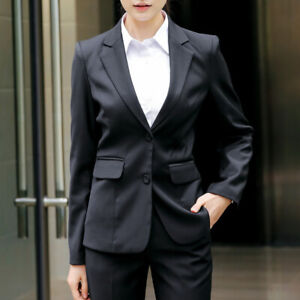 Ladies Formal Dress Blazer Suit Jacket Lapel Long Sleeve OL Business Fashion New