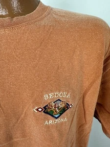 Sedona Arizona T-Shirt L Burnt Orange Garment Dyed Embroidered Nature Southwest - Bild 1 von 11