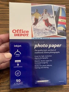 Office Depot 935-744 Hochglanz Premium Fotopapier 4"" x 6"" NEU - Bild 1 von 2
