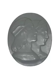 Vintage Pewter Relief Portrait Plaque Raffaello Sanzio Raphael 5 Inches - Picture 1 of 9