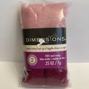 Dimensions FeltWorks 100% Wool Roving 0.25oz (1) Pastel Pink Rhubarb Crafts - Picture 1 of 13