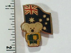 Australia Koala Bear Pin Travel Flag Sports Souvenir Collector Lapel Pin - Picture 1 of 2