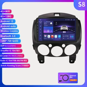 Für Mazda 2 2007-2012 Android 12 Autoradio GPS Navi 8+128G CarPlay Android AUTO - Bild 1 von 16