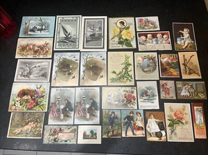 victorian trading card collection scrapbook pull outs advertisments - Picture 1 of 24