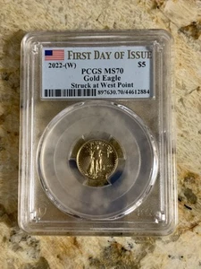 2022 W $5 PCGS MS70 Gold eagle - Picture 1 of 5