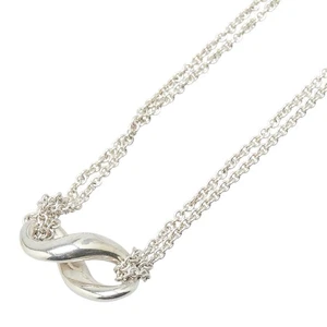 TIFFANY&Co. Infinity Necklace Double Chain Women 【Used】 - Picture 1 of 8
