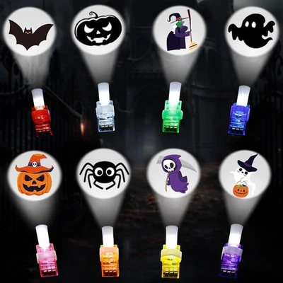 TMLDOT Luces de Dedo de Halloween para Niños - 16 PIEZAS LED Favores de Fiesta de Halloween Brillan Foto 1 de 4