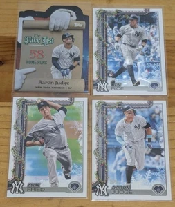 New York Yankees 2025 Topps Holiday (4) Lote Aaron Judge Troquelado Ben Rice Novato - Imagen 1 de 1